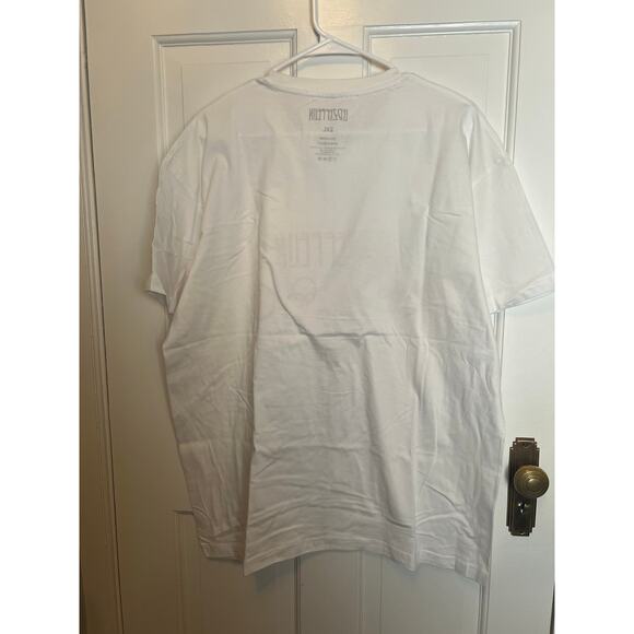 NEW Led Zepplin Zoso Logo Band Letters White T Shirt Men's 2XL Concert Graphic - Picture 2 of 5